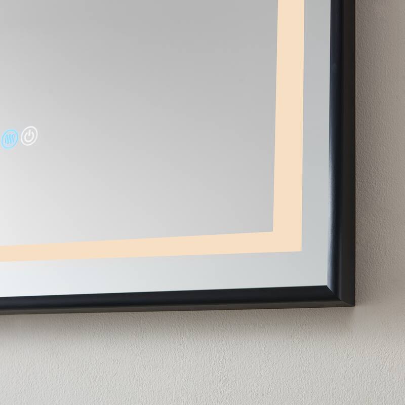 24" Rectangular LED Lighted Accent Bathroom/Vanity Wall Mirror - 24