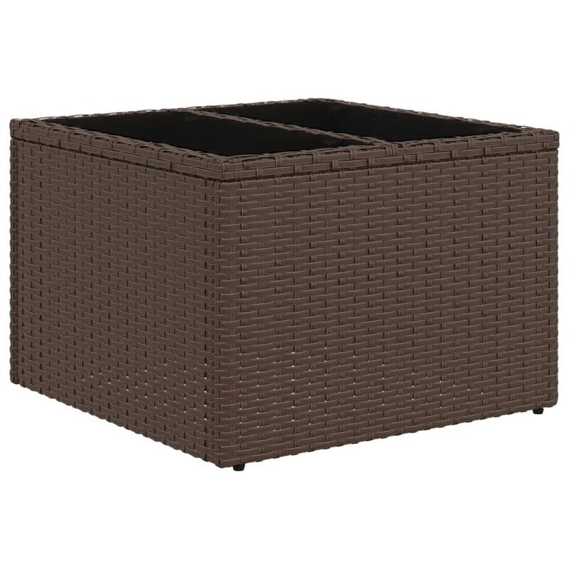 vidaXL 3 Piece Patio Sofa Set with Cushions Grey Poly Rattan - 21.7" x 24.4" x 27.2"