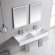 preview thumbnail 6 of 7, 48-Inch Bathroom Dual Basin Trough Sink with Towel Racks - 47.8" x 16.5" x 5.7"