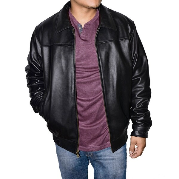 lambskin leather bomber jacket