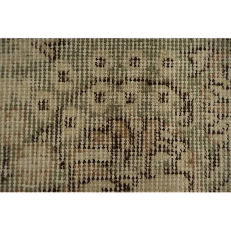 Hand Knotted Oriental 100% Wool Carpet Transitional Floral Beige & Ivories Anatolian Area Rug - 8' 11'' X 5' 7''