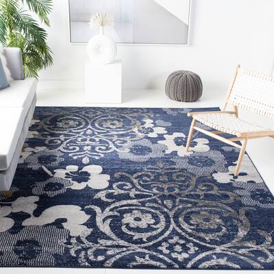 SAFAVIEH Adirondack Roxy Damask Floral Distressed Rug