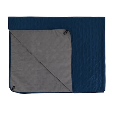 Oniva All-Purpose Machine Washable Stadium Blanket, (Navy Blue)