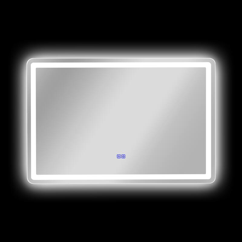Frameless Wall Mounted LED Bathroom Mirror - Colorless