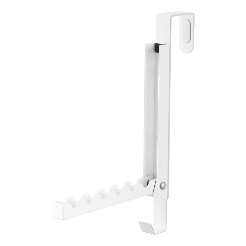Yamazaki Home Over-the-Door Hook, Steel, 2-Hook, Holds 15.4 lbs - L 8.07 x W 0.79 x H 9.25 inches - White