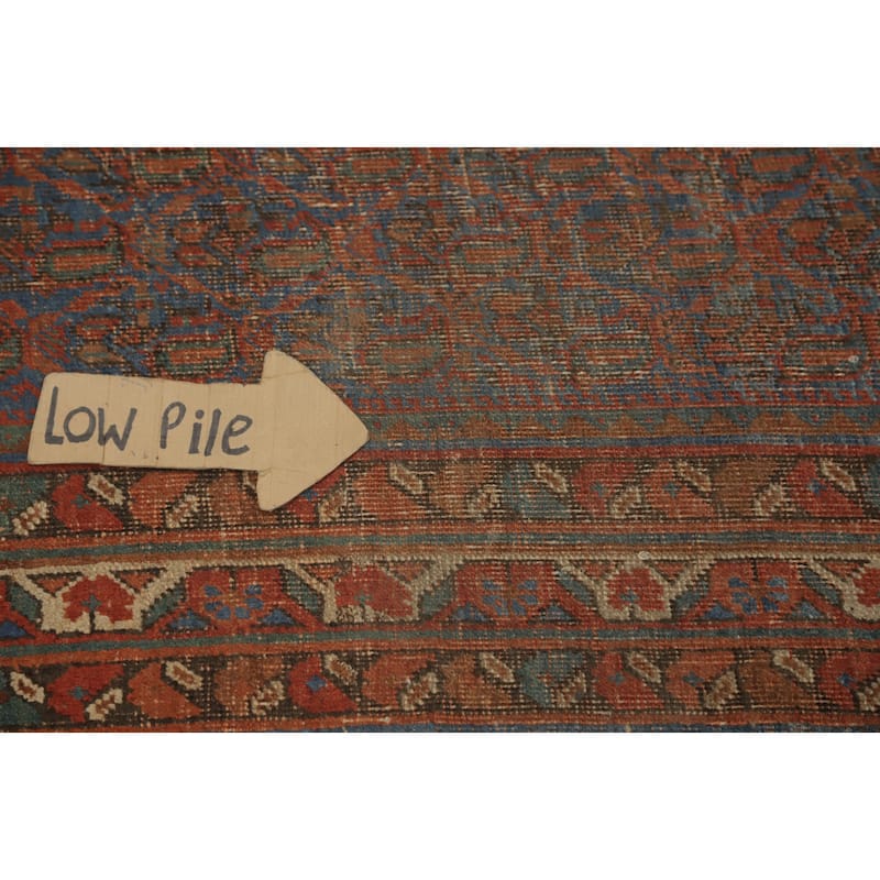 Hand Knotted Oriental 100% Wool Carpet Traditional All-Over Navy Blue & Blues Bidjar Area Rug - 5' 9'' X 4' 0''