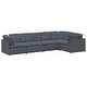 preview thumbnail 2 of 8, vidaXL Modular Sofa Dark Grey - 157.5 x 78.7 x 25.2