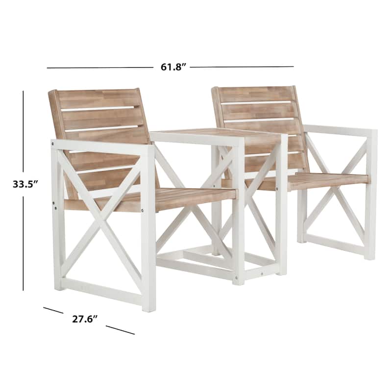 SAFAVIEH Outdoor Gerri Bench - 62Wx28Dx34H