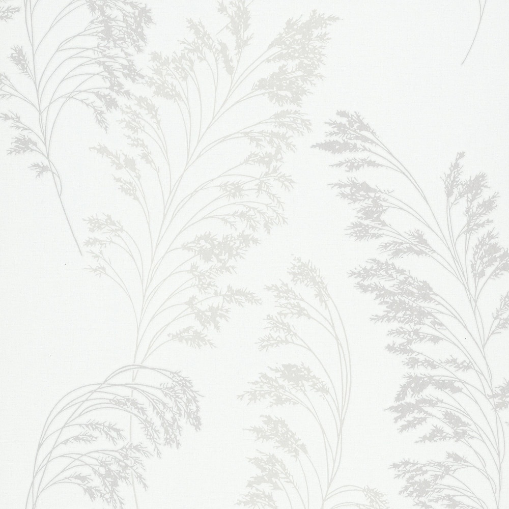 Galerie Wallcoverings Shrub Leaf On Plain Linen Texture Vinyl on Non-woven Soft Metallic Wallpaper Roll