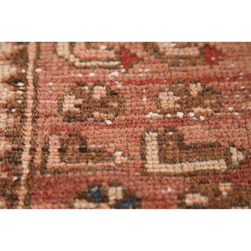 Hand Knotted Oriental 100% Wool Carpet Traditional Geometric Oranges & Rust Hamedan Area Rug - 6' 0'' X 3' 7''