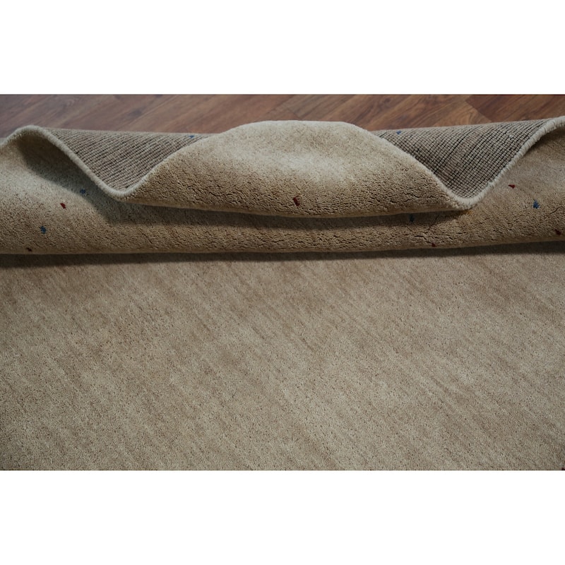 Gabbeh Indian Area Rug Hand-Knotted Bedroom Wool Carpet - 5'5" x 7'6"