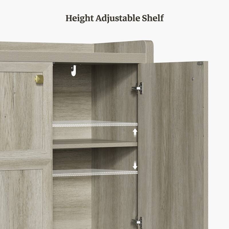 Multifunctional Minimalist Side Cabinet with 3D Design