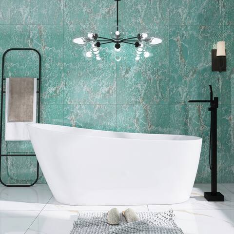 Acrylic Single Slipper Freestanding Soaking Bathtub