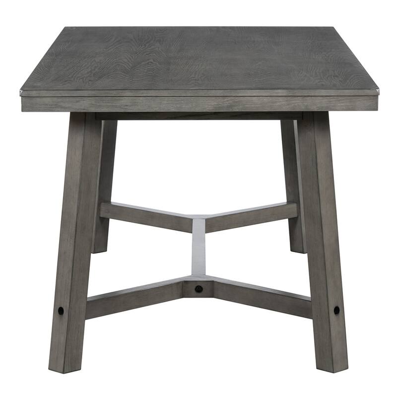 6-piece Retro Dining Set with Table,4 Upholstered Chair and Bench