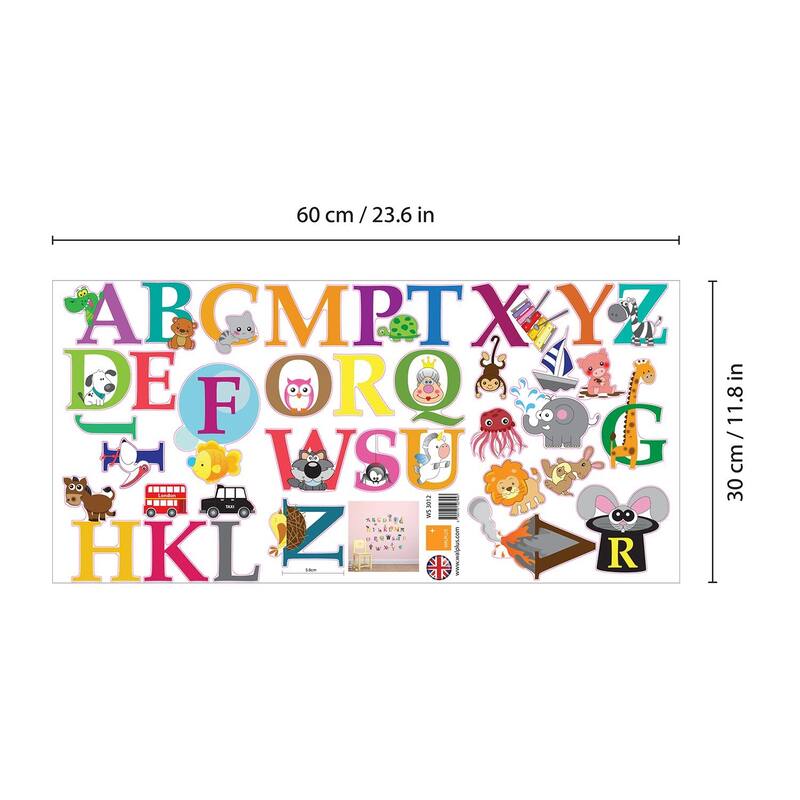 Walplus Kids Learning Alphabets Wall Sticker Nursery Decor Art Decal