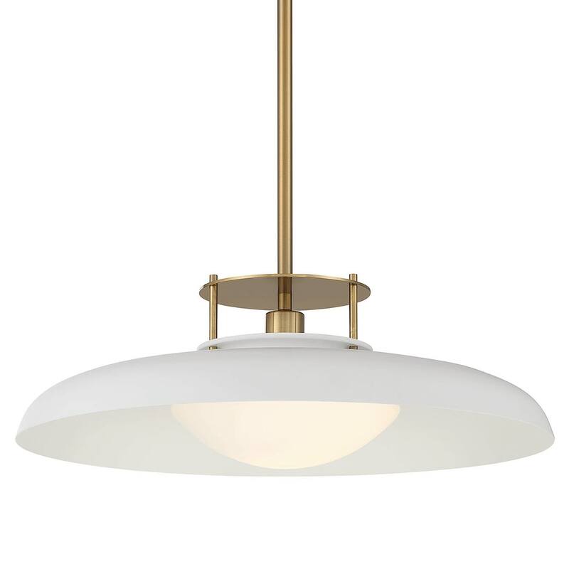 Savoy House 7-1690-1 Gavin 20" Wide Chandelier - White / Warm Brass