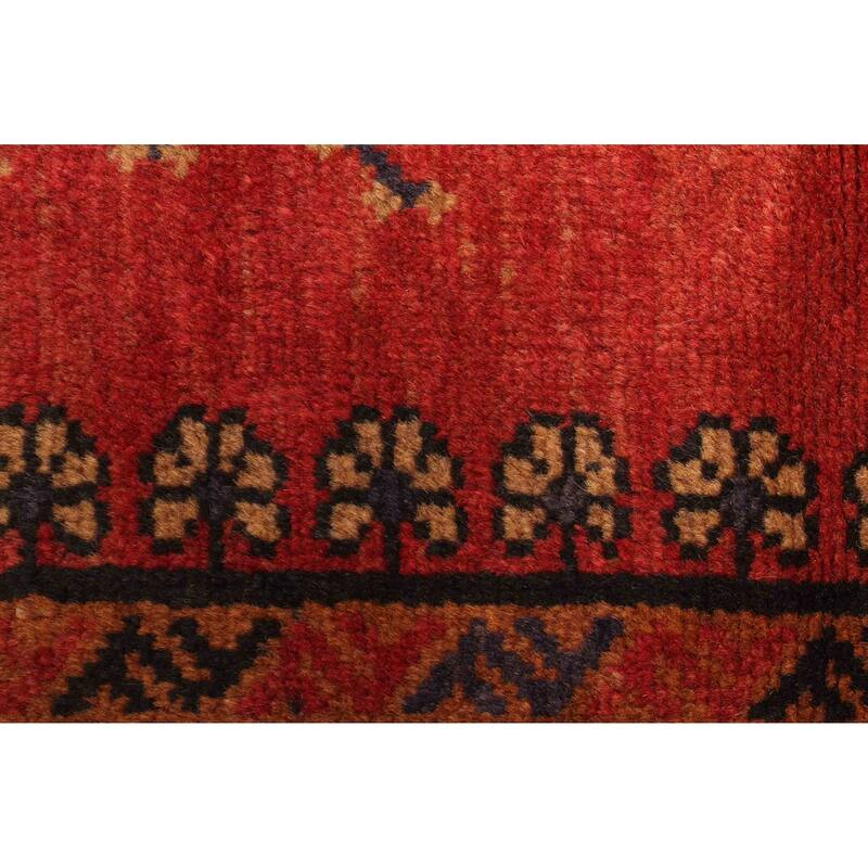 ECARPETGALLERY Hand-knotted Teimani Red Wool Rug - 2'9 x 4'9