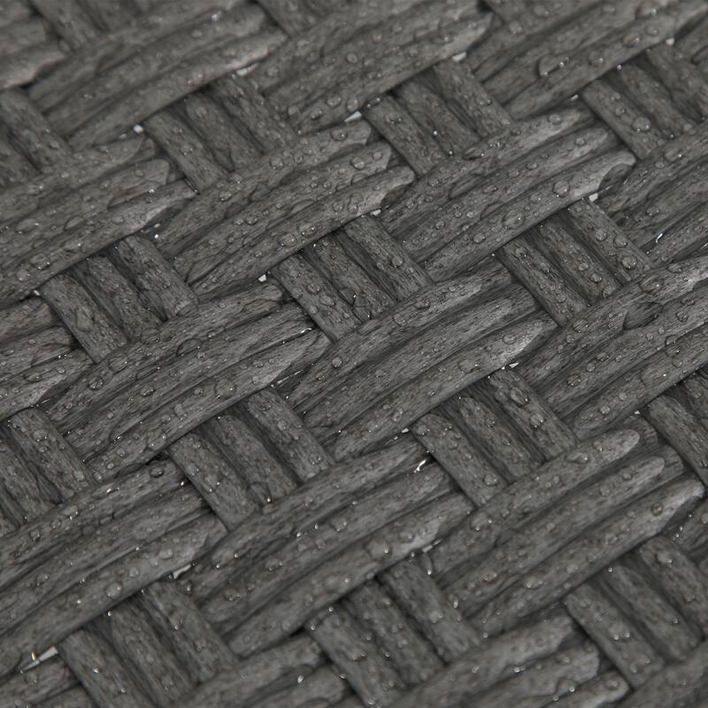 Outdoor Wicker Chaise Lounge Foldable Recliner