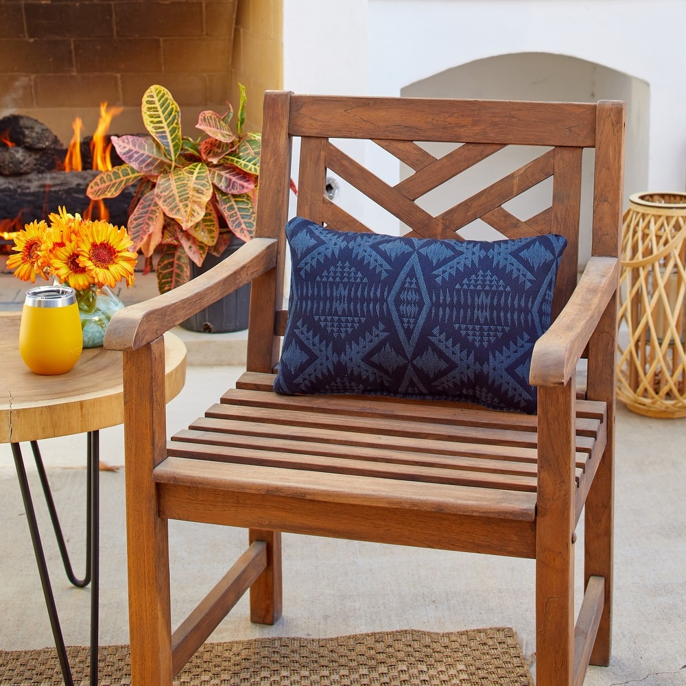 Sunbrella Pendleton Diamond Printed Indoor/Outdoor 12x18 Knife Edge Pillow (Single) - 12 in H x 18 in W x 6 in D