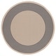 preview thumbnail 94 of 133, SAFAVIEH Courtyard Sherrie Border Indoor/ Outdoor Waterproof Patio Backyard Rug 4' Round - Grey/Cream