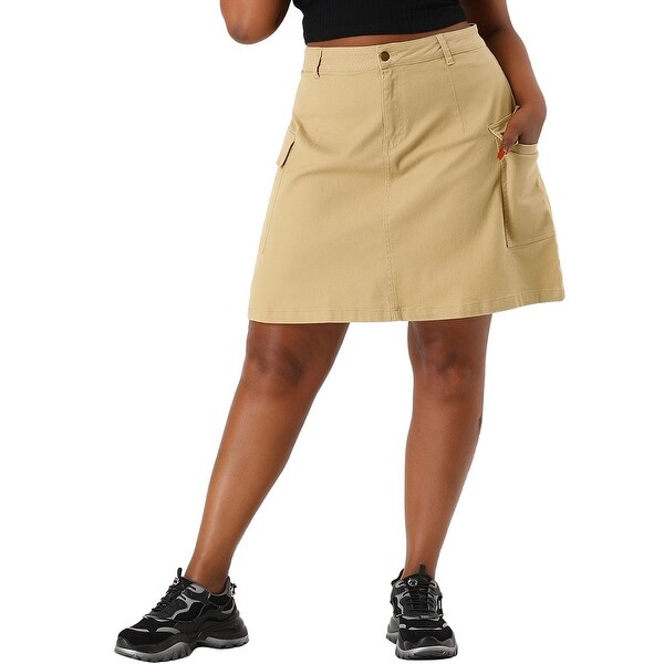 knee length khaki skorts