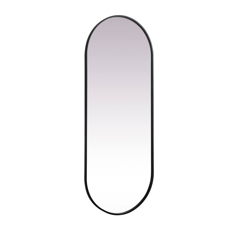 Indigo Home Metal Frame Oval Mirror 24x60 Inch