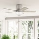 preview thumbnail 1 of 11, Hunter 44" Fitzgerald Low Profile Ceiling Fan with LED Light Kit and Pull Chain Brushed  Nickel