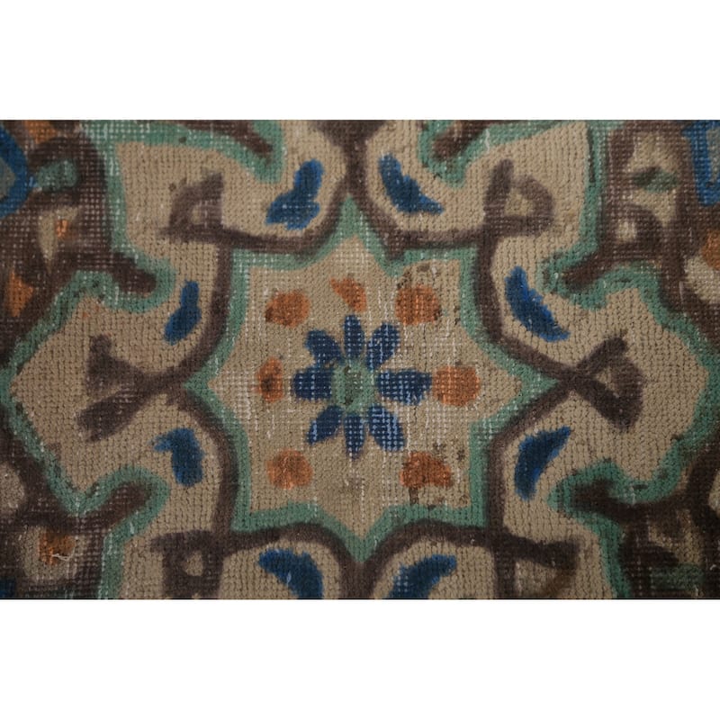 Blue Medallion Tabriz Persian Area Rug Handmade Oriental Wool Carpet - 6'5"x 9'5"