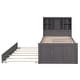 preview thumbnail 13 of 46, Twin Size Platform Bed with Storage Headboard, Charging Station, Twin Size Trundle and 3 Drawers