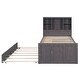 preview thumbnail 18 of 42, Wood Storage Platform Bed Frame with Twin Trundle & Charging Station