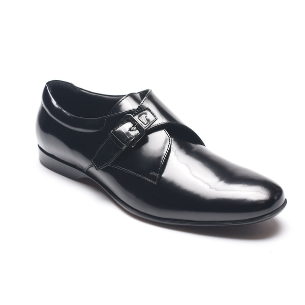 Versace Collection Men's Shiny Black Oxfords Dress Shoes