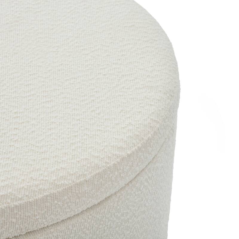 Christopher Knight Home - Modern Fabric Storage Ottoman with Wooden Legs