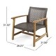 preview thumbnail 29 of 28, Hampton Outdoor Wood/Wicker Club Chair (Set of 2) by Christopher Knight Home
