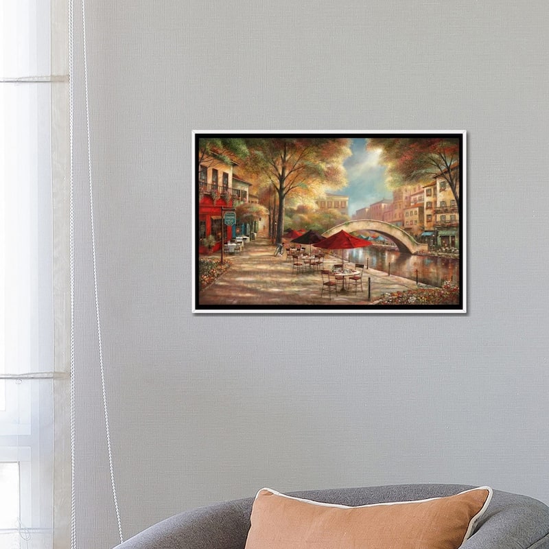 iCanvas "Riverwalk Charm" by Ruane Manning Framed Canvas Print