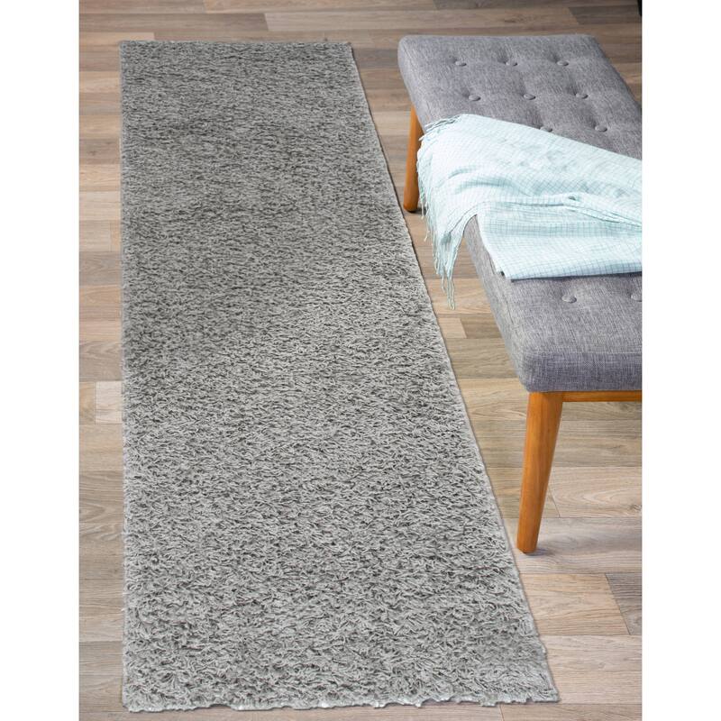 World Rug Gallery Contemporary Solid Cozy Plush Shag Area Rug