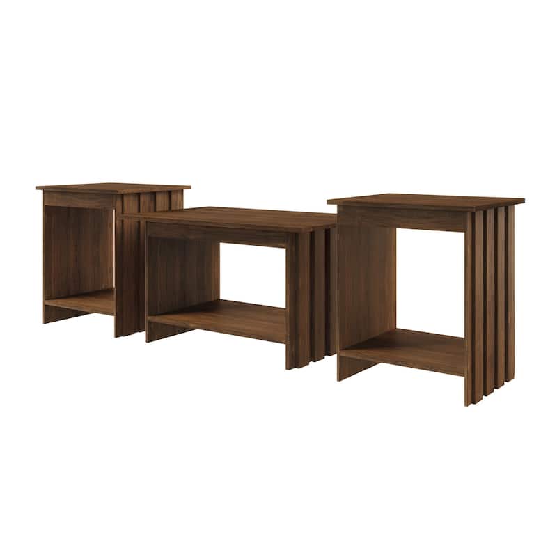 CraftPorch Luxury Wooden Coffee Table Set