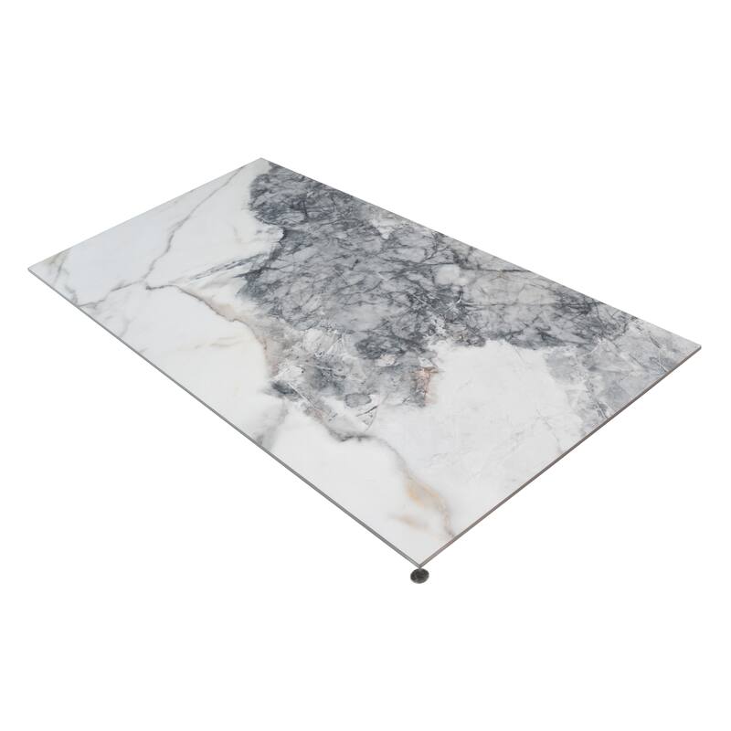 Apollo tile 24" x 48" Pinnacle Matte Soft White with Light Gray Porcelain Tile (15.5 sq ft/case) - 2 Pack