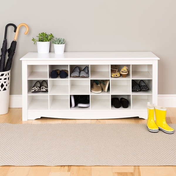 Arrowstone Shoe Storage Cubbie Bench