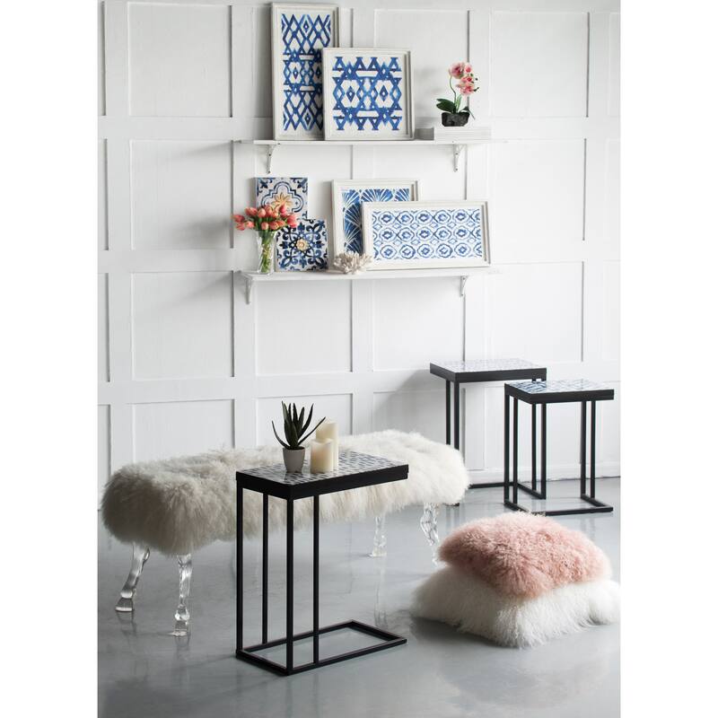 Set of 2, Modern Wall Art Decor, Blue and White Hanging Sculptures, for Kitchens, Seaside Sunrooms and Living Rooms