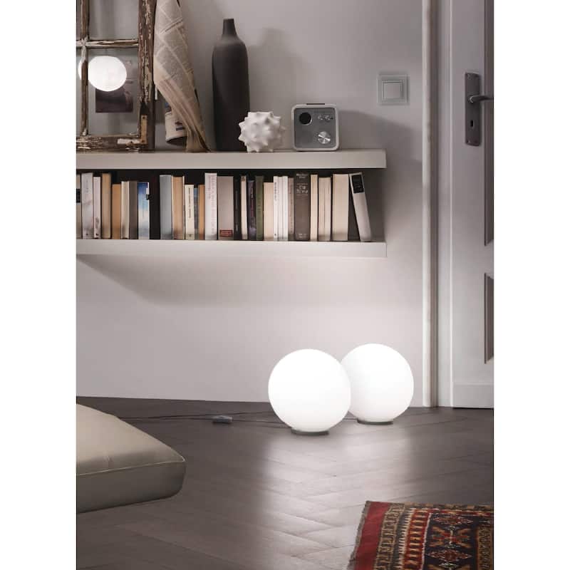 Eglo Rondo Silver 1-light 60-watt Table Lamp with Opal Glass