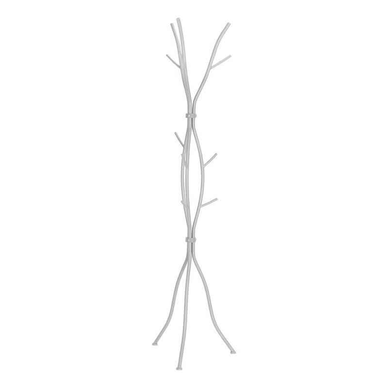 74-Inch Tall Freestanding Coat Rack with Metal Frame 11 Hooks Entryway Umbrella Stand - 74'' H X 18.5'' W X 18.5'' D