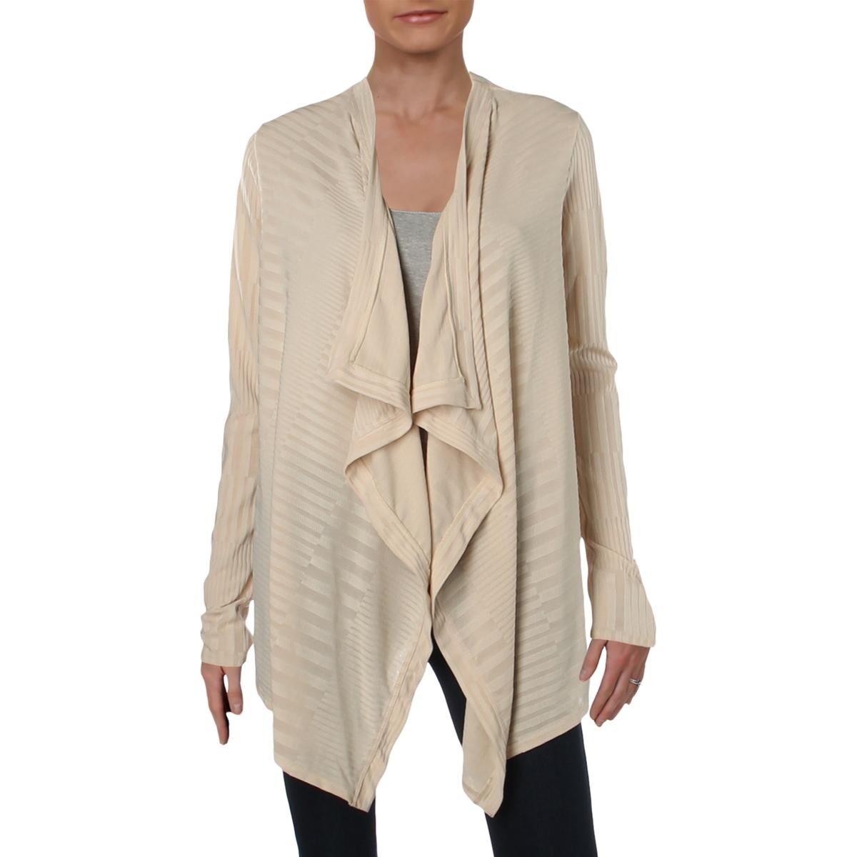 Angie Womens Long Sleeve Open Front Sweater with Pockets