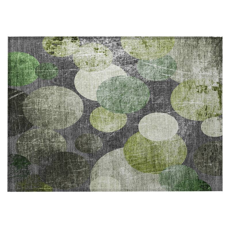 Jami Modern Art-Inspired Weather Resistant Versatile Elegance Runner Outdoor Rug