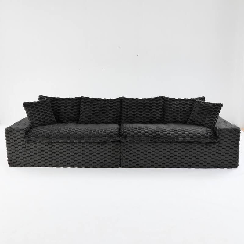 Free Combination Modular Couch Fluffy Turtle Velvet Sectional Sofa