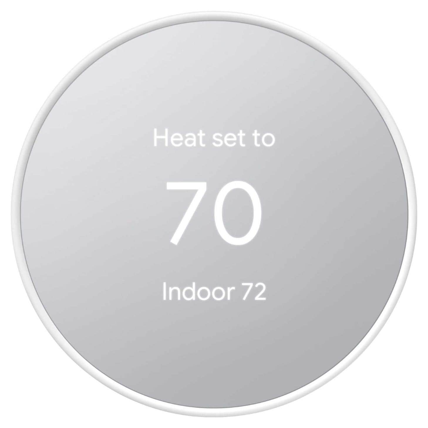 Nest Thermostat 4th Gen GA01334-US Programmable Smart Wi-Fi for Home - Snow - - 37008282