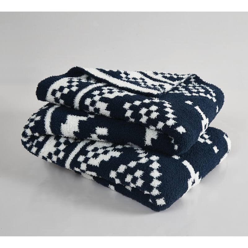 Truly Soft Cozy Fair Isle Reversible 50x70 Throw
