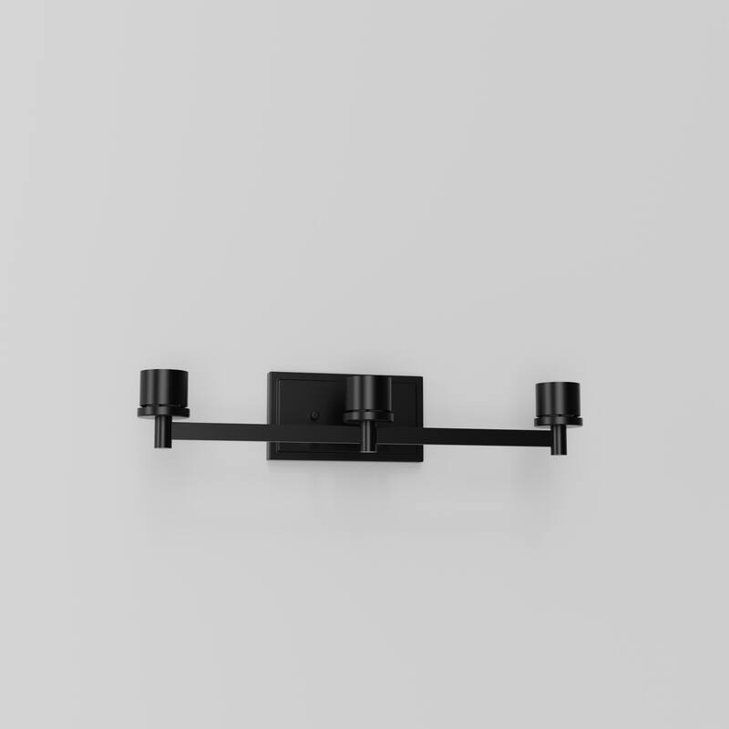 YANSUN Black Die-Cast Square Wall Box Light Accessories for 3-Light Mirror Light Fixture, Wall Light Rod Accessories, E26 Base - 21.5*5.79*4.33 - Black