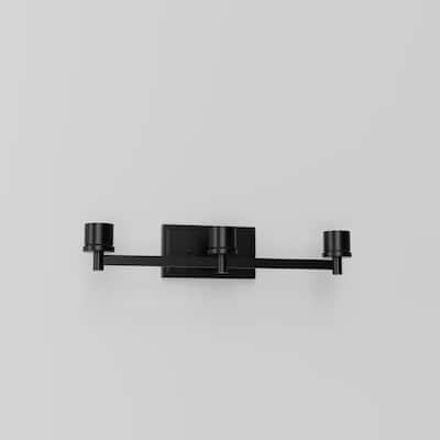 YANSUN Black Die-Cast Square Wall Box Light Accessories for 3-Light Mirror Light Fixture, Wall Light Rod Accessories, E26 Base