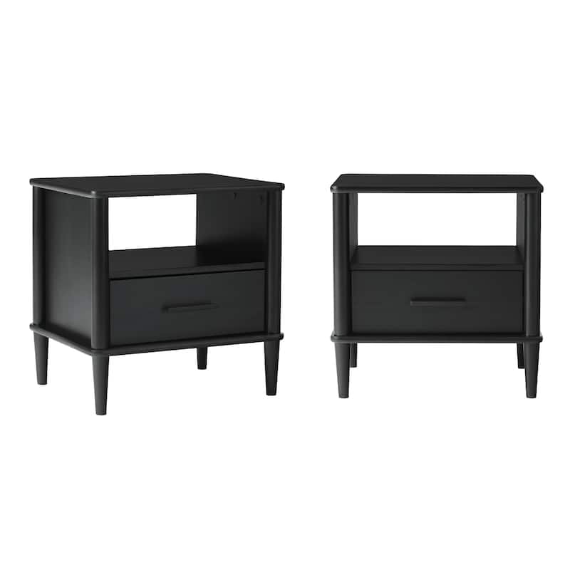 Middlebrook Designs Mid-Century Modern Solid Wood Spindle Nightstand (Set of 2)