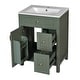 preview thumbnail 17 of 53, GDFStudio - Cielo 24" Bathroom Vanity with Ceramic Sink, 2 Soft Close Drawers, Door & Storage Racks
